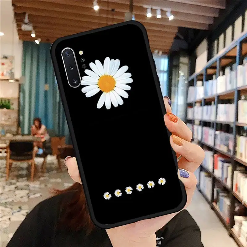 

Daisy sun flower art Phone Case For Samsung A50 A51 A71 A20E A20S S10 S20 S21 S30 Plus ultra 5G M11 Soft silicone funda cover