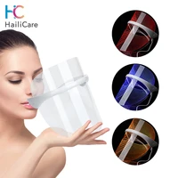 rechargeable 3 colors led photon light therapy facial mask skin tighten photonic lighten melanin whitening anti aging skin care
