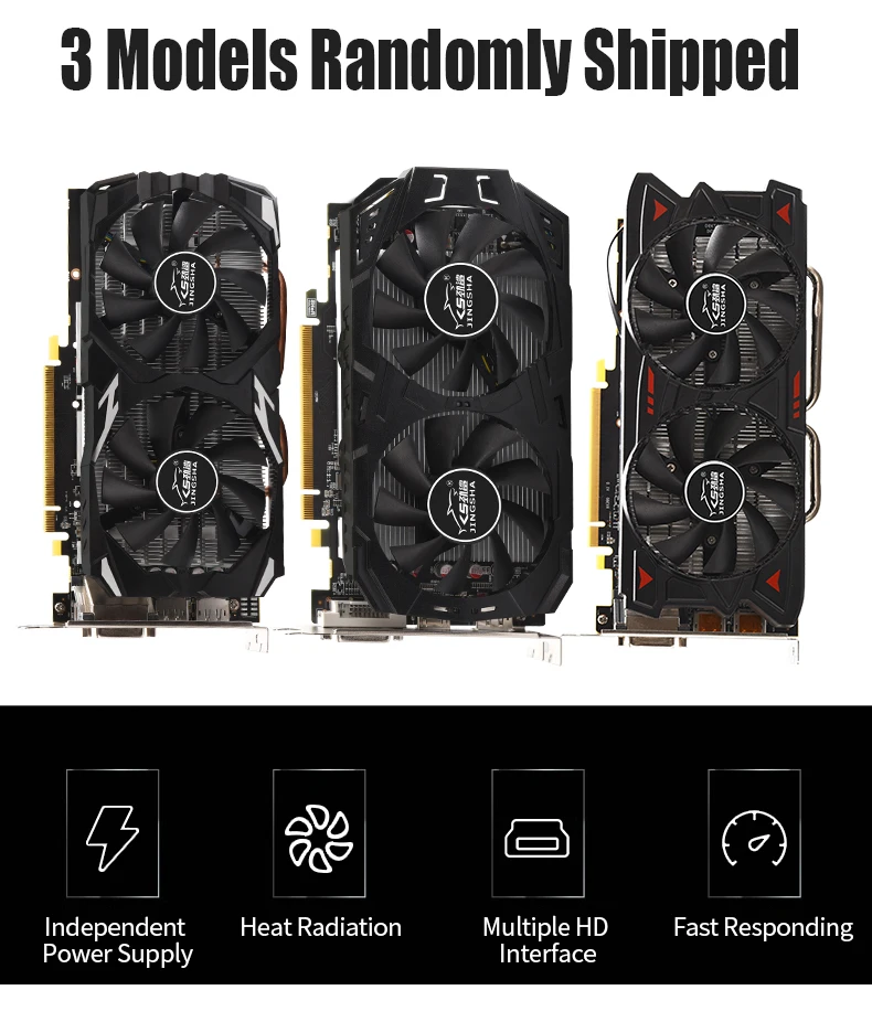 Online Video Karte RX 580 8GB 256Bit 2048SP GDDR5 Grafiken Karten Für AMD Radeon RX 580 Serie VGA Karten RX580 8g DisplayPort