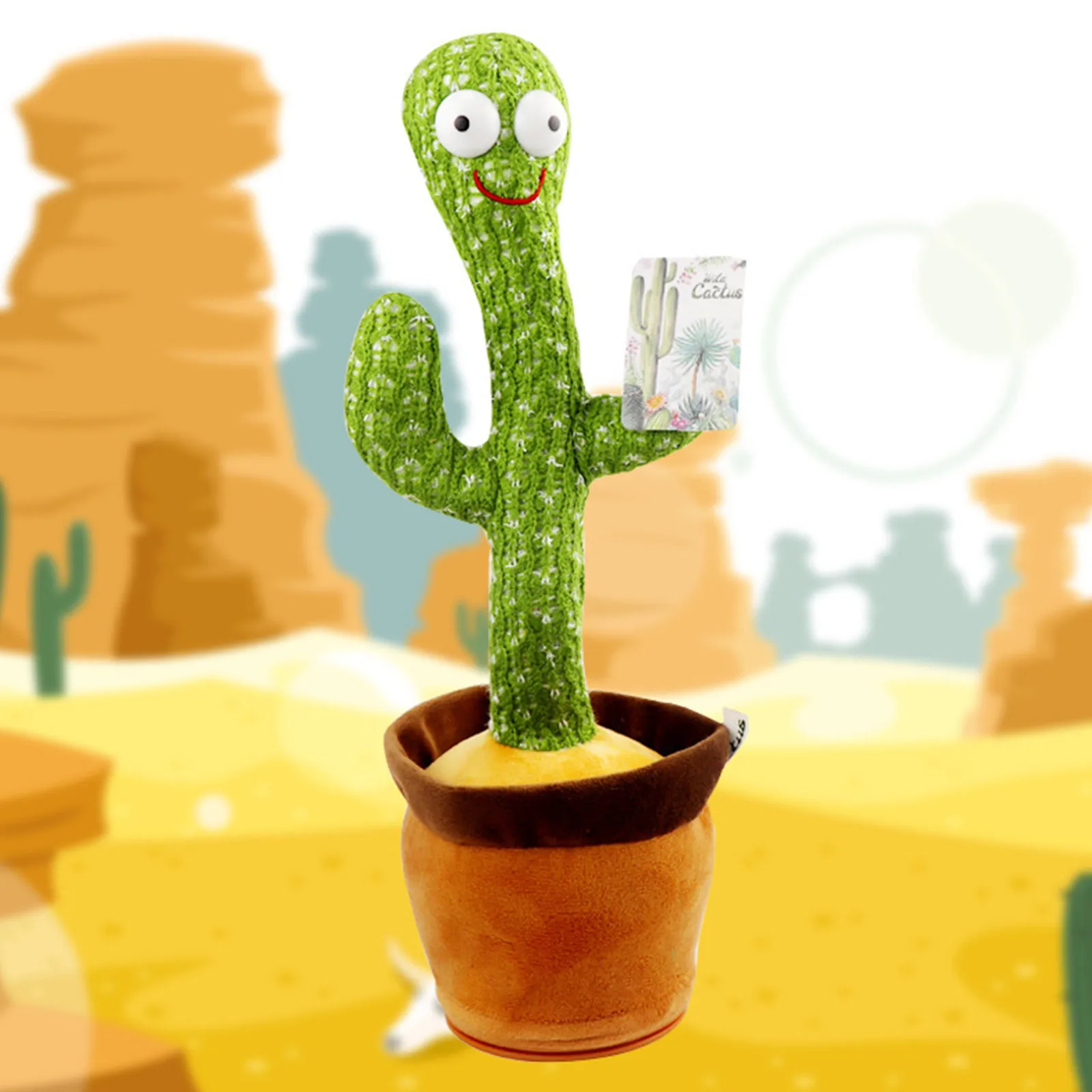 Танцующий кактус #45 Электронная плюшевая игрушка мягкая кукла детский который