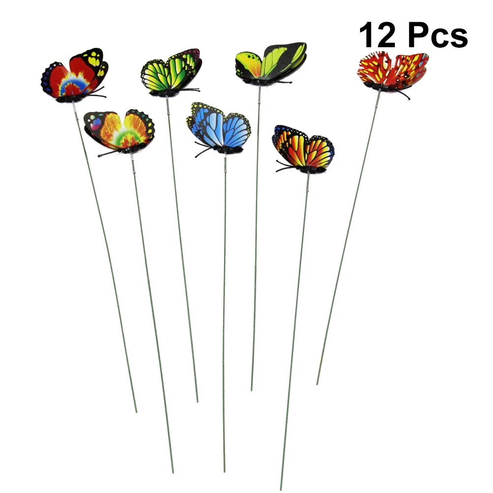 

12pcs Garden Stake Decorative Stakes Garden Ornaments Patio Decor Party Supplies for Outdoor Yard Christmas(Random Color)