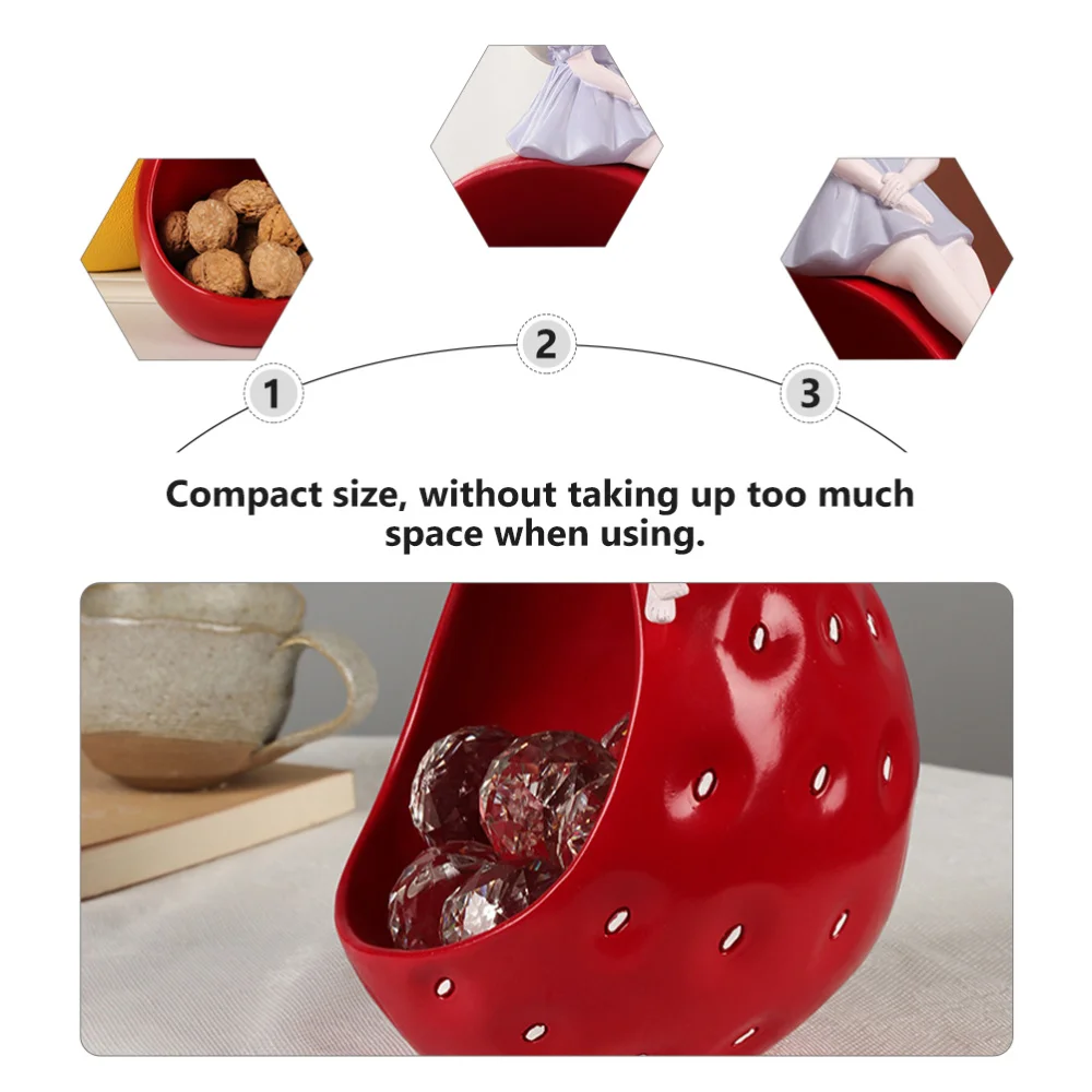

1pc Decorative Storage Container Lovely Strawberry Girl Desktop Storage Holder