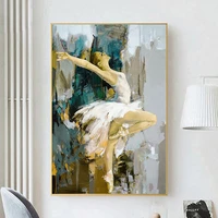 dancing girl art canvas painting wall art poster and tableau canvas abstract wall pictures for living room decor cuadros