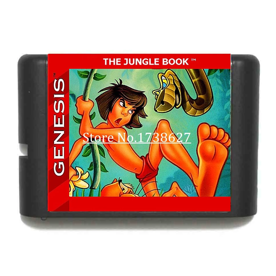 Игровой картридж Jungle book 16Bit для консолей Sega MegaDrive и Genesis | Электроника
