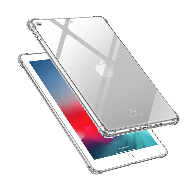 

Противоударный силиконовый чехол для iPad Mini Air Pro 1 2 3 4 5 6 7 8 7,9 9,7 10,2 10,5 11, гибкий бампер, прозрачная задняя крышка