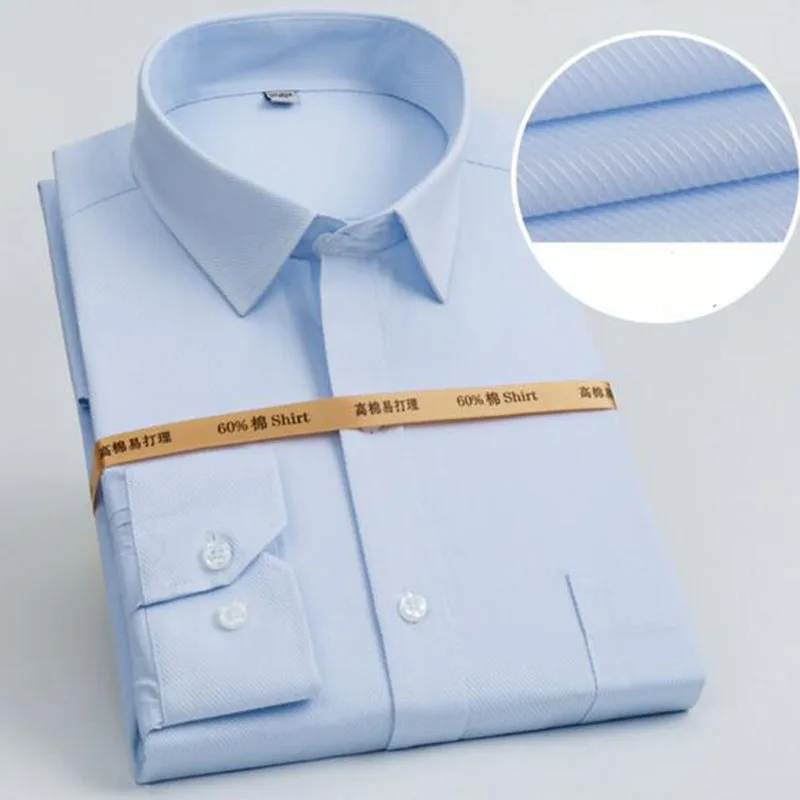 Модные мужские строгие рубашки Camisa дышащие удобные однобортные из ткани