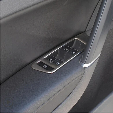 Стайлинг автомобиля рама кнопки для межкомнатных дверей и окон из нержавеющей