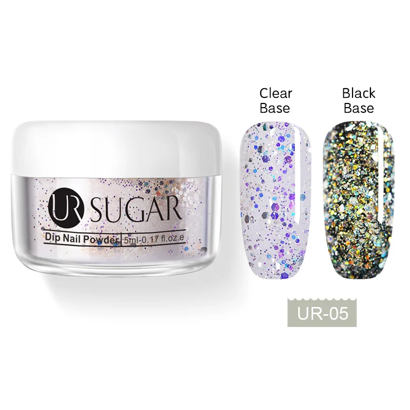 UR SUGAR 31 цветов погружающий порошок для ногтей Стразы для маникюра акриловый наконечник для ногтей строитель ногтей блеск не нужно лечение под УФ-лампой - Цвет: Светло-серый