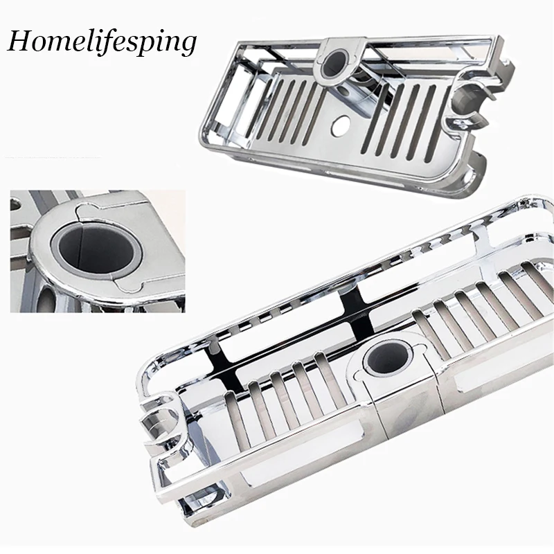 Полка для душа, прямоугольная съемная подставка для хранения, пластиковый держатель, экономное пространство, аксессуары для кухни и ванной комнаты - ВАННАЯ