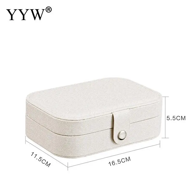 

Universal Jewelry Organizer Display Travel Jewelry Case Boxes Portable Jewelry Box Button Leather Storage Zipper Jewelers