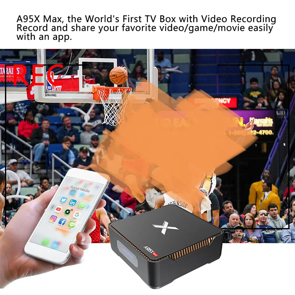 Запись видео Android tv Box A95X MAX X2 4 Гб 64 Гб Amlogic S905X2 2,4G& 5G Wifi BT 4,2 1000M 4K HD Smart tv Box телеприставка