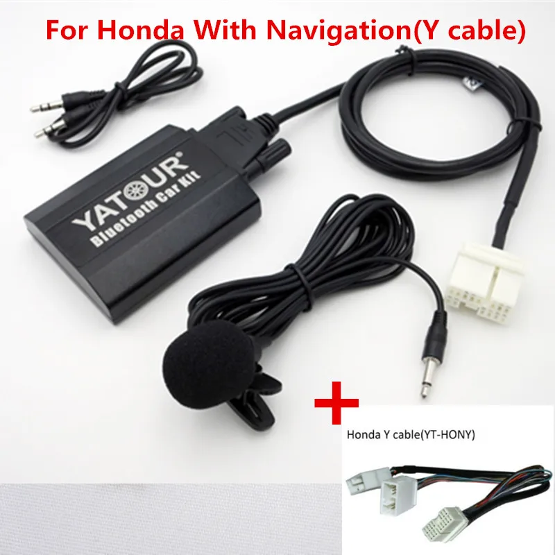 

Bluetooth автомобильный комплект Yatour для Honda/Accord/Civic/CRV/Odyssey/Pilot Fit Element с навигацией, Y-кабелем, автомобильный музыкальный mp3-плеер