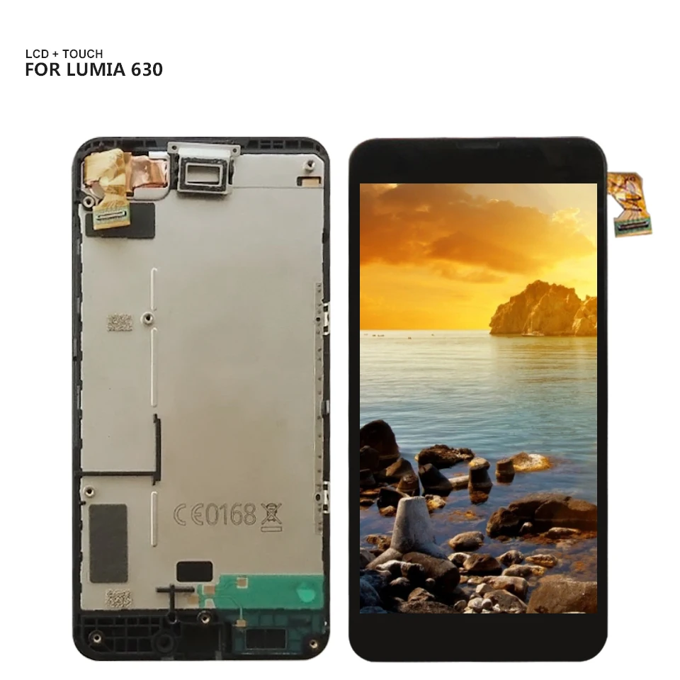 Для Nokia Lumia 630 сенсорный экран дигитайзер ЖК-дисплей в сборе + рамка для 635 |