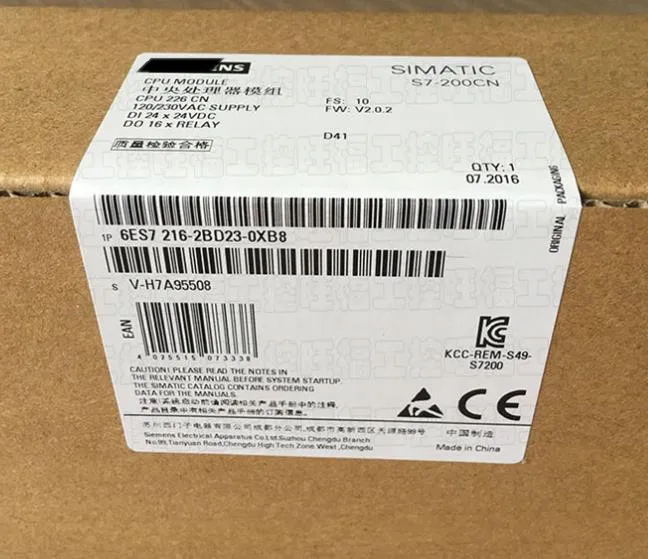

New Original In BOX 6ES7216-2BD23-0XB8 6ES7 216-2BD23-0XB8 {Warehouse stock} 1 Year Warranty Shipment within 24 hours