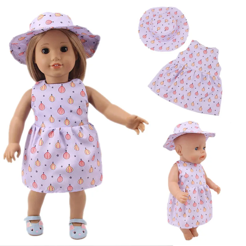 LUCKDOLL маленькое свежее иностранное платье подходит для 18-дюймовых американских
