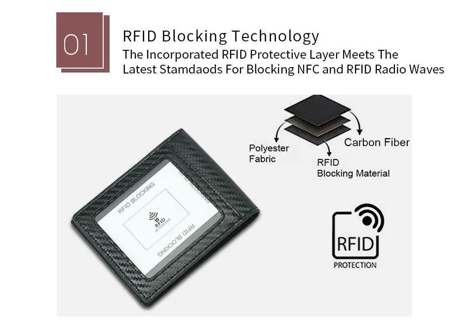 Держатель для карт из углеродного волокна, кошельки, мужской бренд, Rfid, черный, волшебный, тройной, кожаный, тонкий, мини кошелек, маленькая сумка для денег, мужской кошелек, валлет