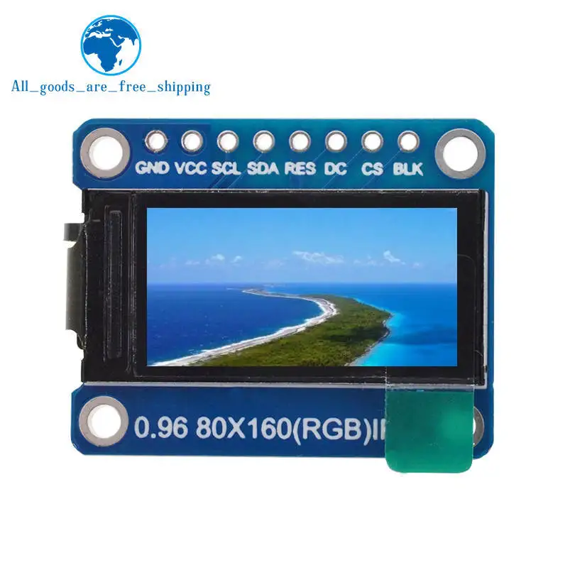 TZT TFT дисплей 0,96/1,3 дюймов ips 7P SPI HD 65K полноцветный ЖК-модуль ST7735 Привод IC 80*160(не OLED) для Arduino