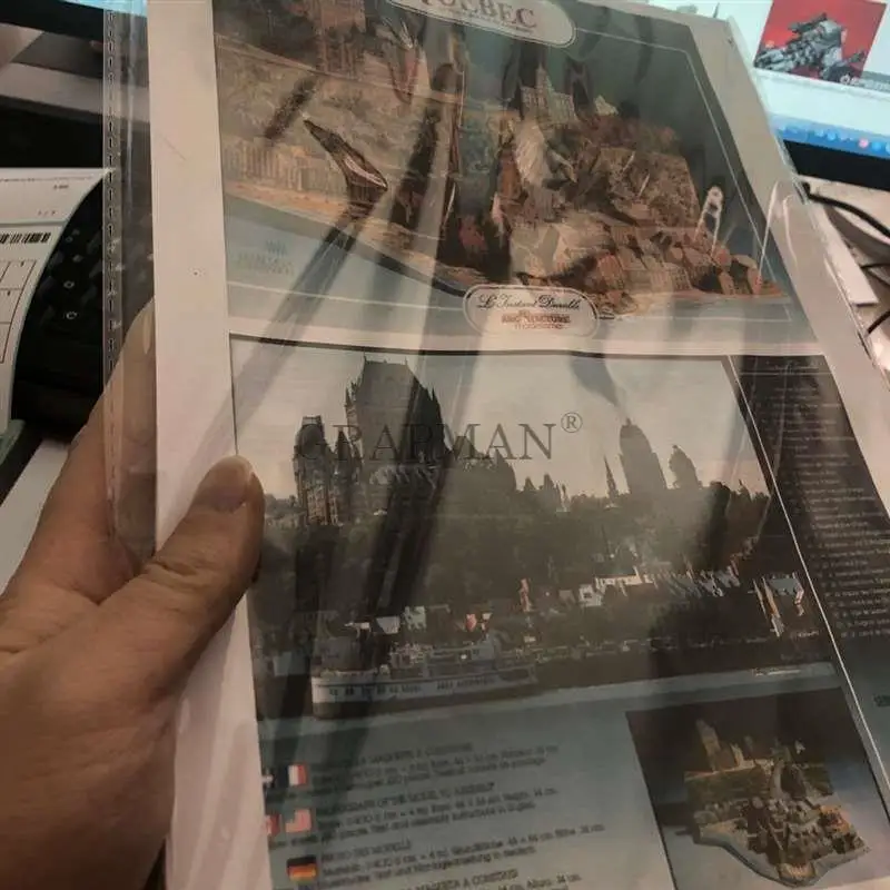 Linstant античная Ручная роспись деловая модель здание Квебек 3D бумажная DIY