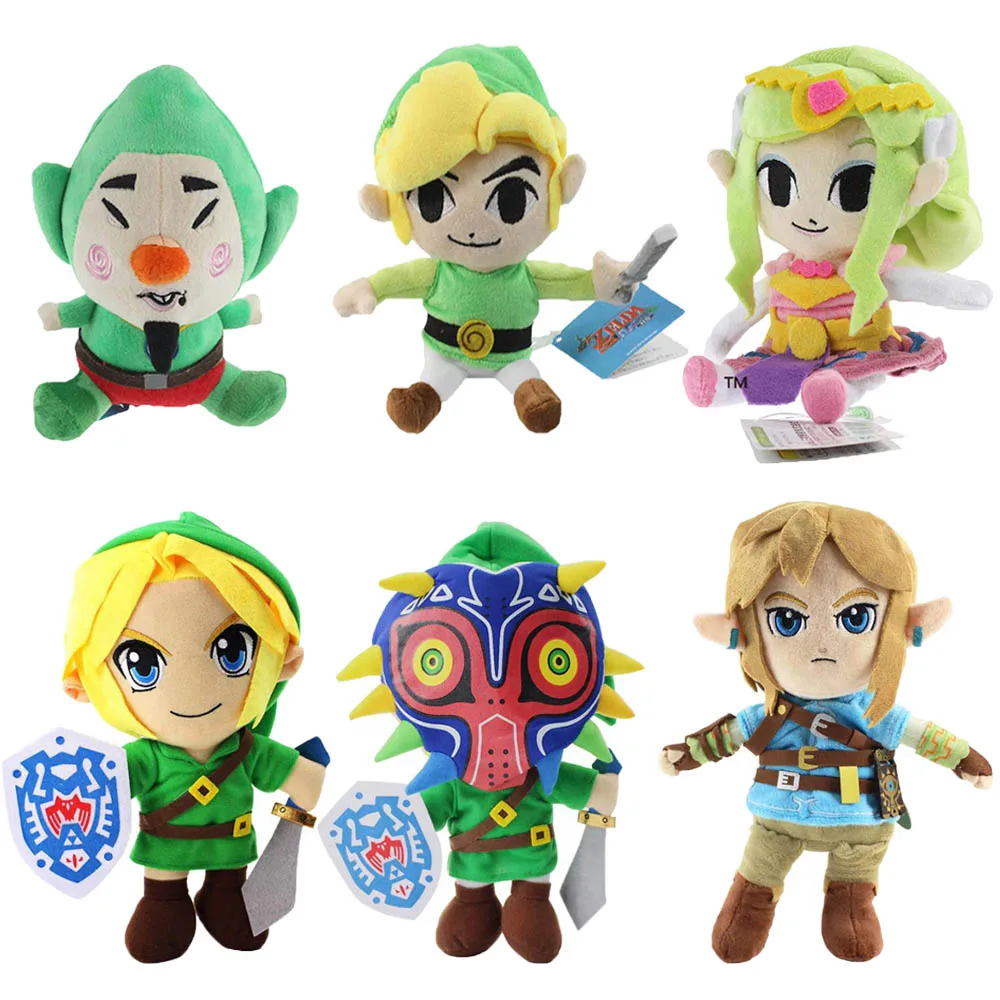 

16-31cm 6Styles Anime Cartoon Plush Toys Majora Mask Link Boy Soft Stuffed Dolls Gift for Kids