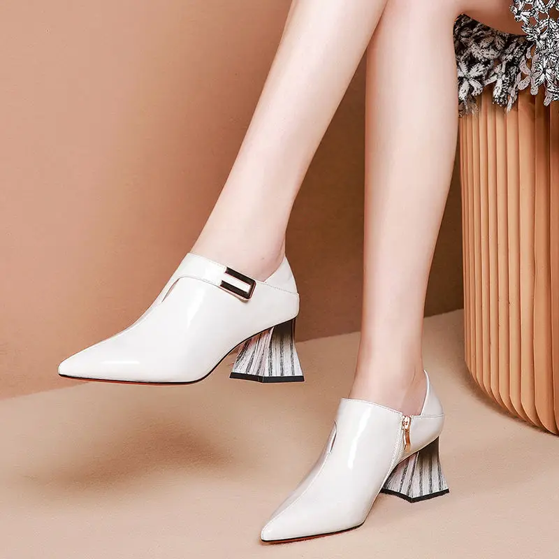 Cresfimix botas femininas женские повседневные сапоги из искусственной кожи на среднем