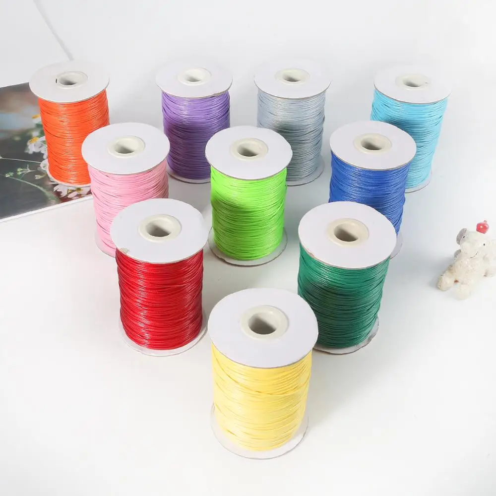 Шнур из натуральной вощеной нить 1 мм 15 м | Украшения и аксессуары