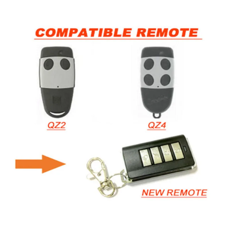 

For QZ2 QZ4 remote control rolling code 433mhz garage door remote command Garage Remote Control Wireless Transmitter