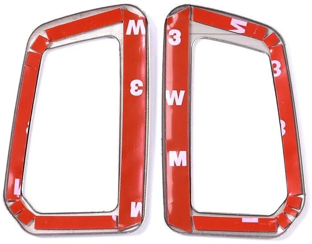 

For Land Rover Discovery Sport 2015-2018 Black Brushed Stainless Steel Dashboard Air Conditioning Outlet Vent Frames 2pcs