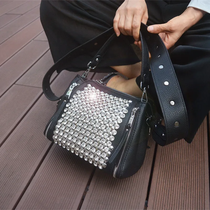 Широкополосная женская сумка новинка 2021 сумка-мессенджер со стразами сумки с