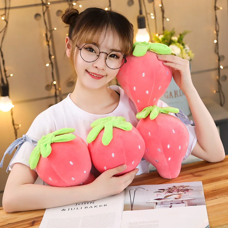 

Fruit Food Plush Toy for Kids Girls Baby Stuffed Cotton Strawberry Sleeping Doll 22cm