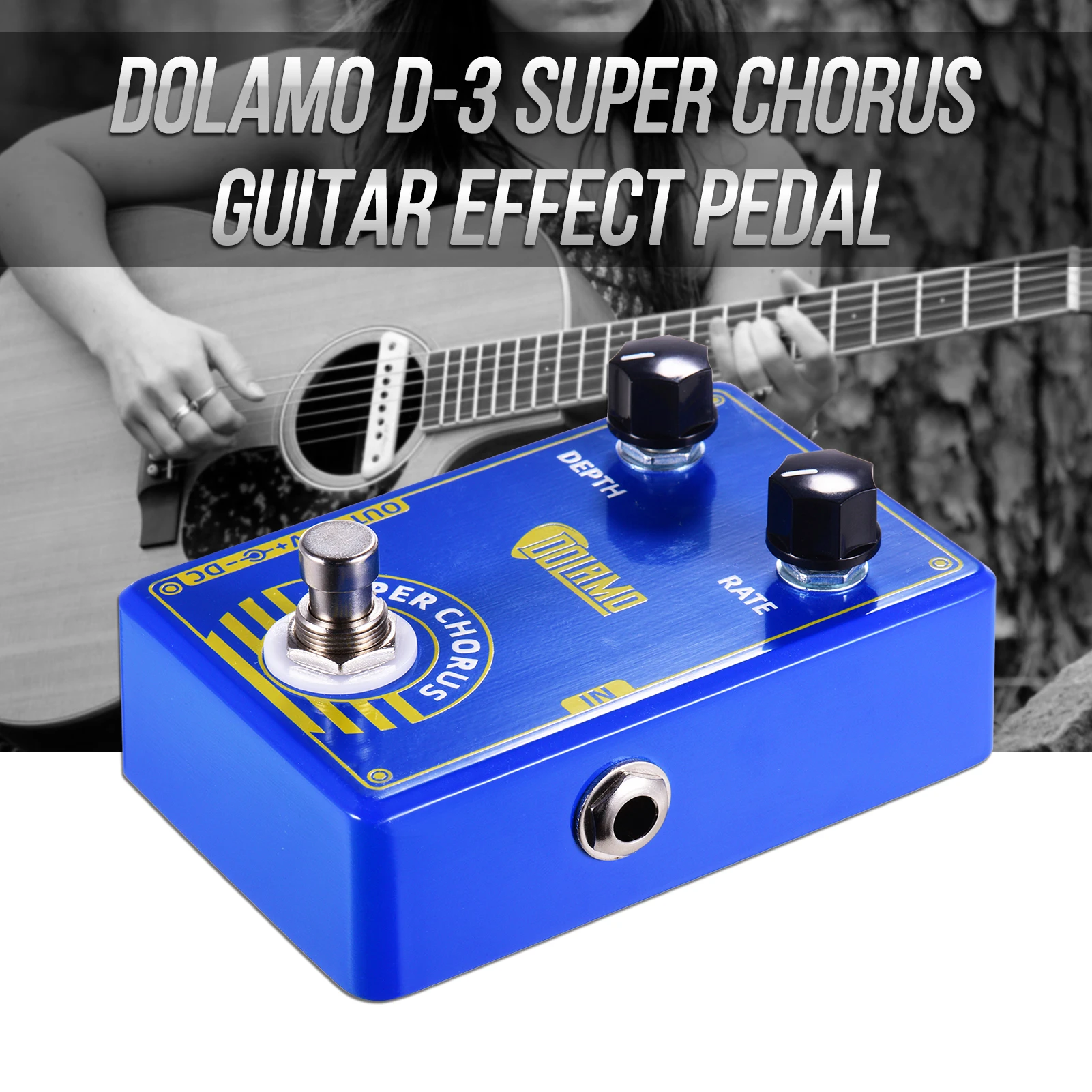 Dolamo D-3 Супер Хор гитара эффект педаль хора для езды на велосипеде с Истинной Bypass