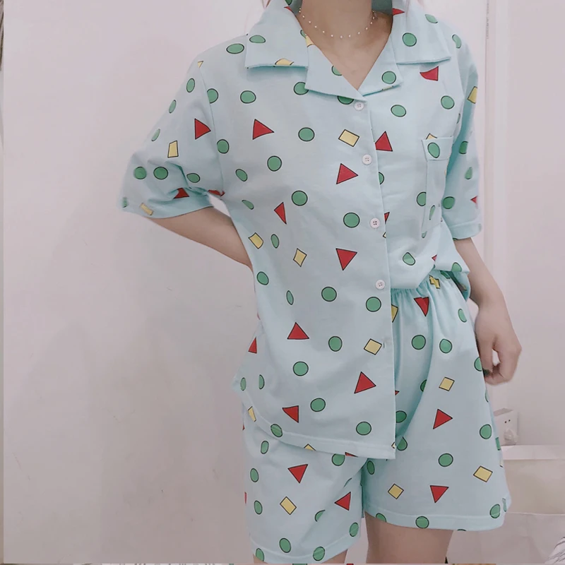 green Женский пижамный комплект Bangtan для мальчиков Kpop Harajuku мультфильм печатных пижамы кавай корейский японский Kawaii Pijama Mujer хлопковая одежда для сна - Цвет: green