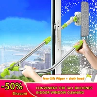 suitable for glass cleaning in tall buildings double wiper dust removal u shape outdoor telescopic cleaner dry water scraper
