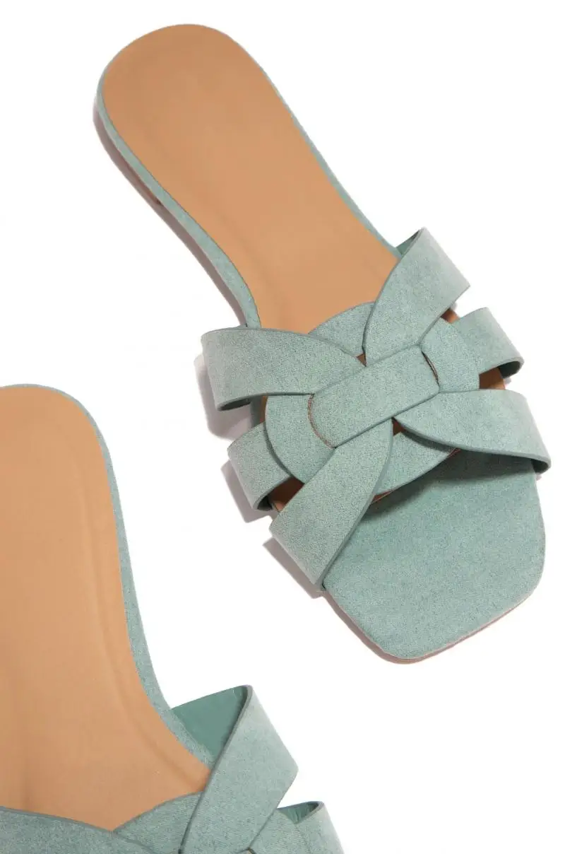 

Women Flat Slippers Outdoor Solid Color Slip-On Slipper For Women Lady Square Toe Casual Sandal Summer Beach Female Sandals