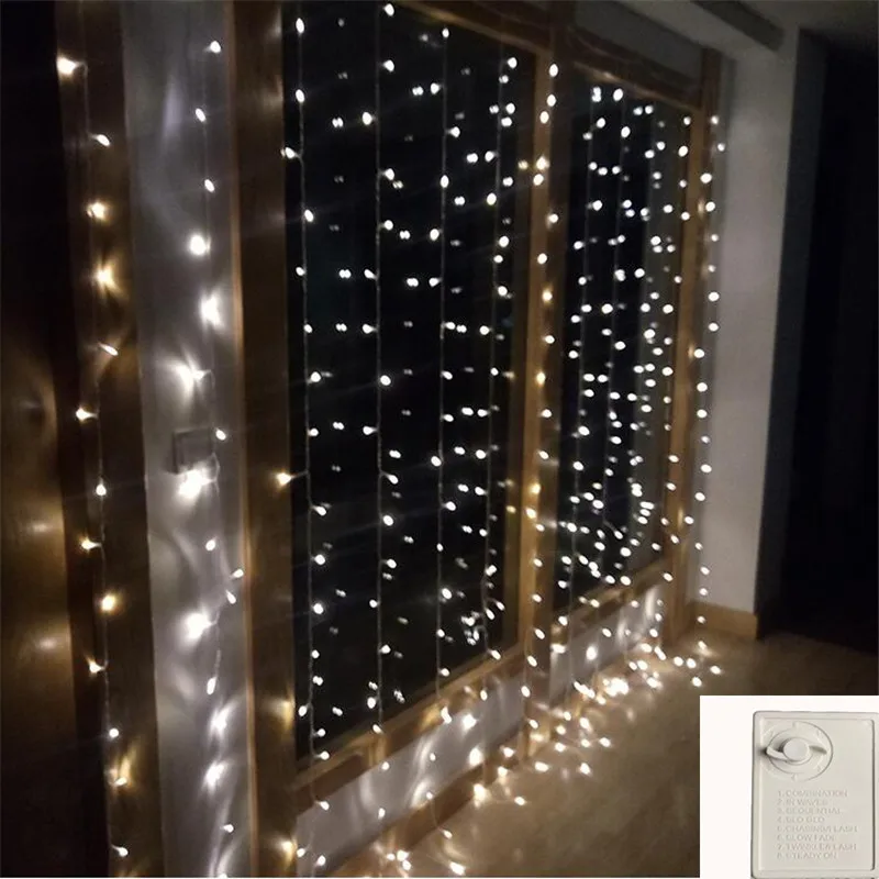 220 В EU 2*2 180LED шторы строка памяти гирляндой Свадебный дом на день рождения подарок ко Дню Святого Валентина для праздника вечерние гирлянда Luminaria