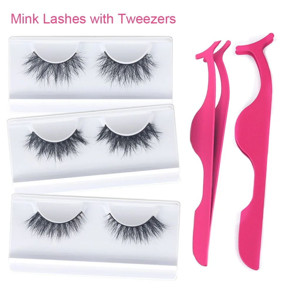 

Thinkshow Eyelashes 3D Mink Lashes with Tweezers Natural Long Make Up False Eyelashes Eyelashes Extension False Eyelashes Makeup