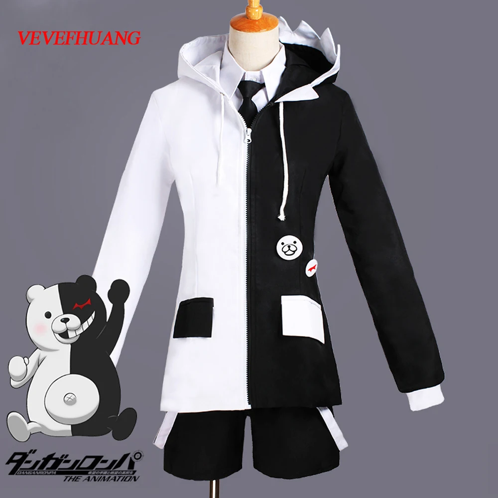 VEVEFHUANG Monokuma аниме Кума данганронпа черный белый медведь унисекс Изысканный