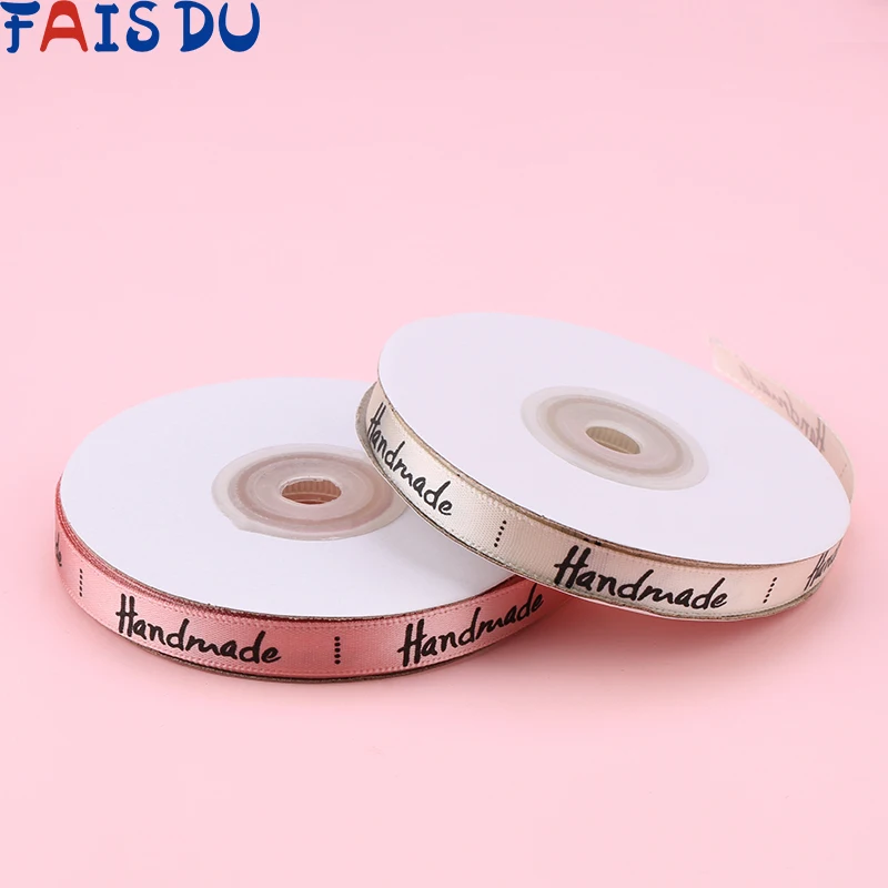 Сатиновая лента ручной работы с принтом для банта принадлежности свадебной