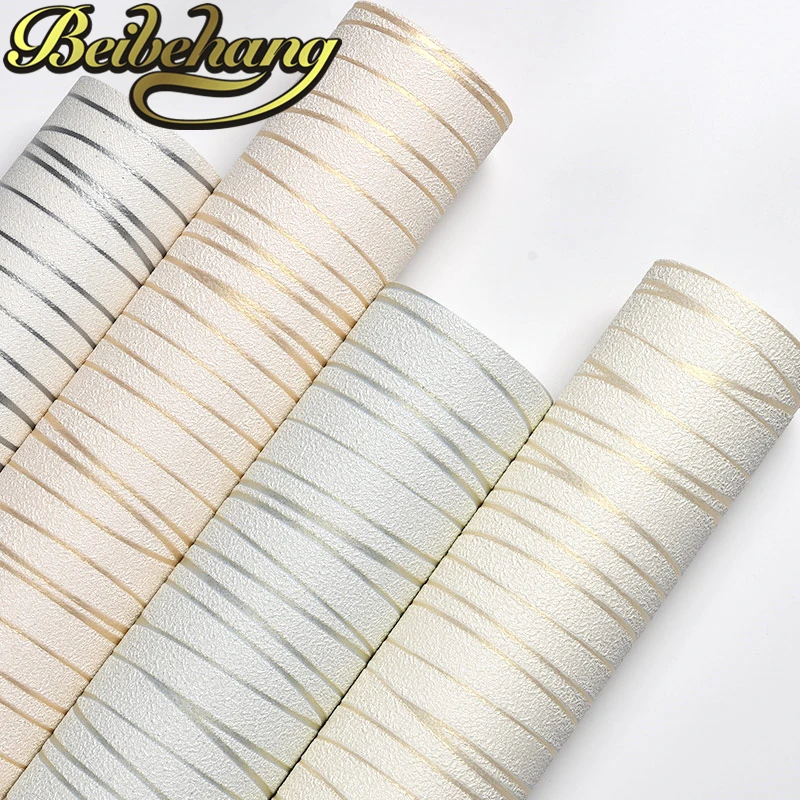 Papel де parede. Современные обои для спальни полосатые ПВХ гостиной|modern wallpaper|pvc