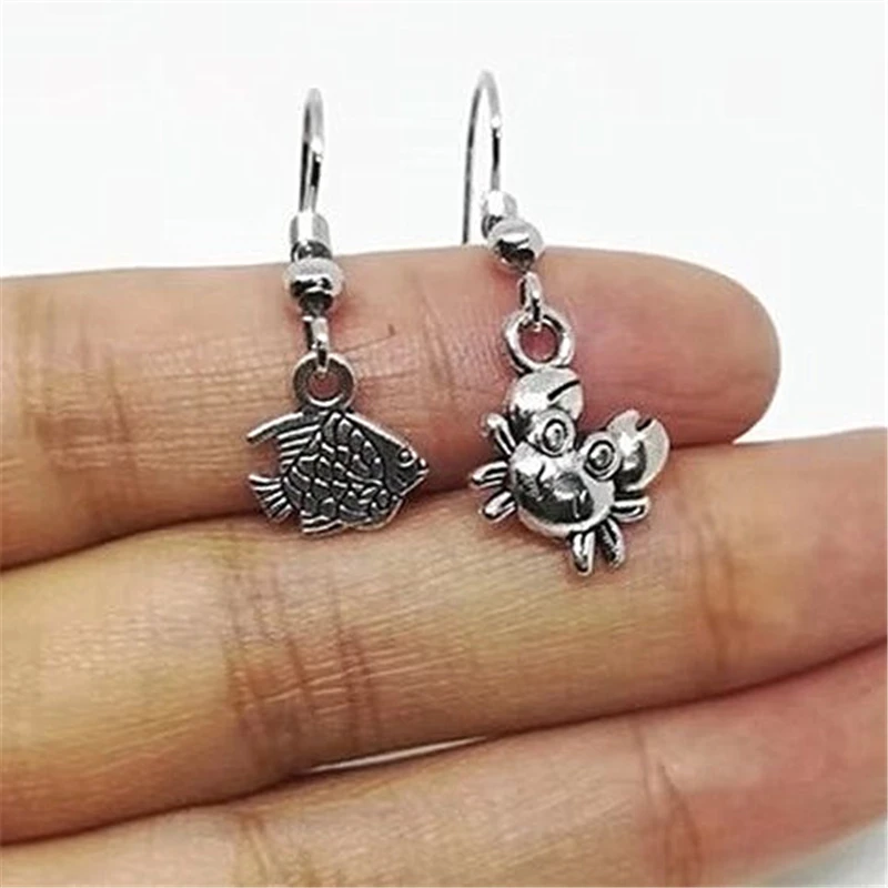 Серьги с крабом серьги-рыбки ювелирные изделия Boho Ocean Mismatch
