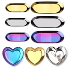 Столовая тарелка из нержавеющей стали, поднос для хранения блюд, ювелирных изделий, колец, органайзер для хлеба, десерта, золотой овал тарелка, настольное украшение