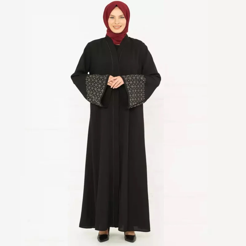 Кафтан Дубай абайя Турция кимоно кардиган мусульманский хиджаб платье цзилбаб абайя s для женщин халат Ete Caftan мусульманский ИС одежда f920