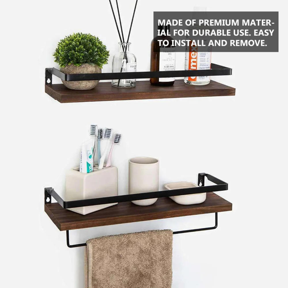 

Modern Wall Hanging Board Iron Art Shelf Pine Shelf Wall Mounted Storage Rack