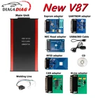 Программатор Iprog + V87 для сброса пробега, сброса подушек безопасности, замена Carprog Digiprog Tango eeprom, полный адаптер на 2019 год