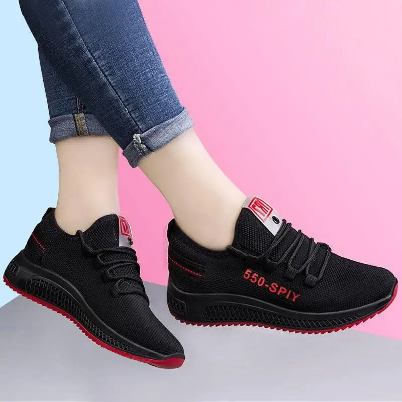 

Running Shoes Women Sneakers Sport Shoes Women Lace-Up Beginner Rubber Fashion Air Mesh Casual Shoes Zapatos Deportivos De Mujer