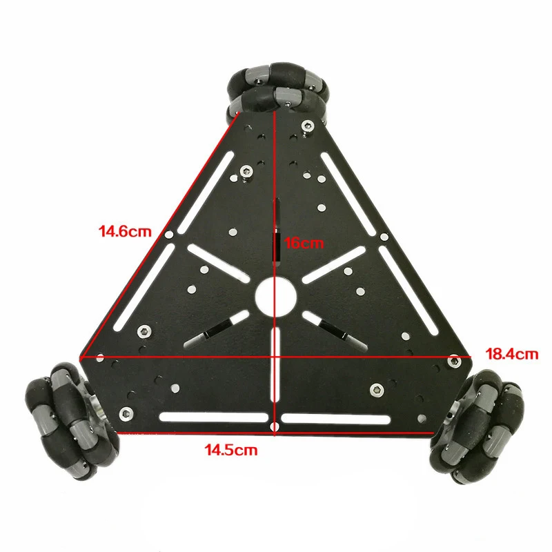 2-layer Metal Triangle Panel Robot Platform 58mm Nylon Omni Wheel 3WD Smart Car Chassis Kit 3pcs Motors DIY Heavy Load | Игрушки и хобби