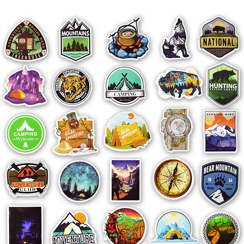 50 шт. водонепроницаемые Стикеры для кемпинга|Наклейки творчества| |