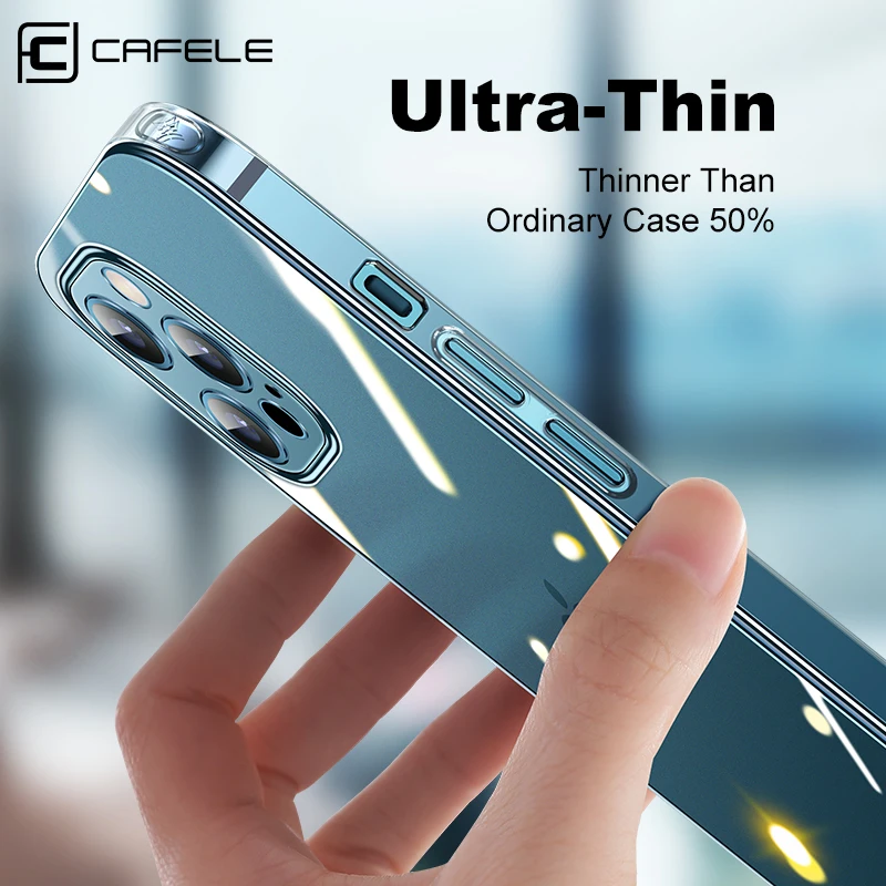 Cafele чехол из закаленного стекла для iphone 11 12 Pro Max Mini 7 8 прозрачный жесткий