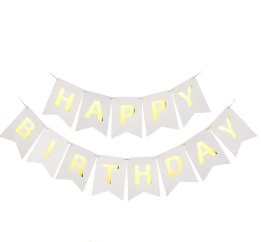 1 комплект детской одежды Бумага С Днем Рождения Баннеры Декорации для вечеринки