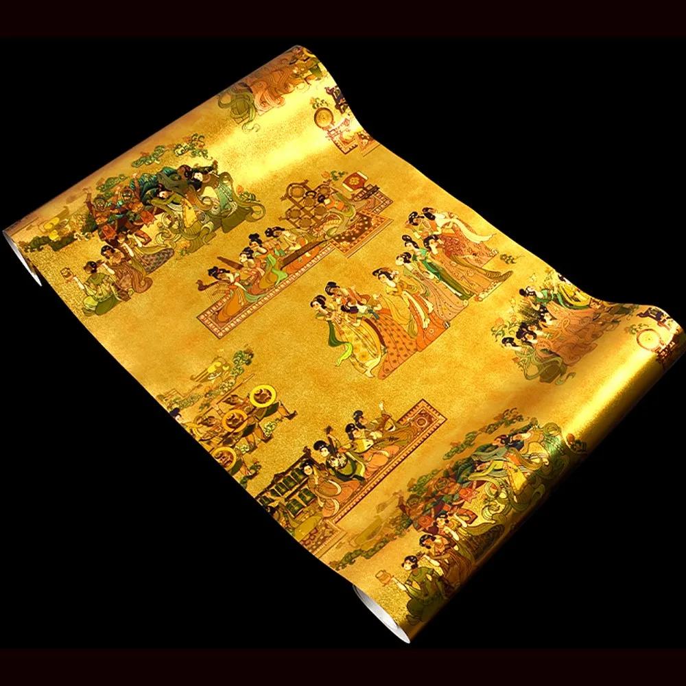 beibehang Ancient beauties with gold leaf wallpapers for living room bedroom wallpaper TV background Luxury golden wall paper
beibehang Ancient beauties with gold leaf wallpapers for living room bedroom wallpaper TV background Luxury golden wall paper