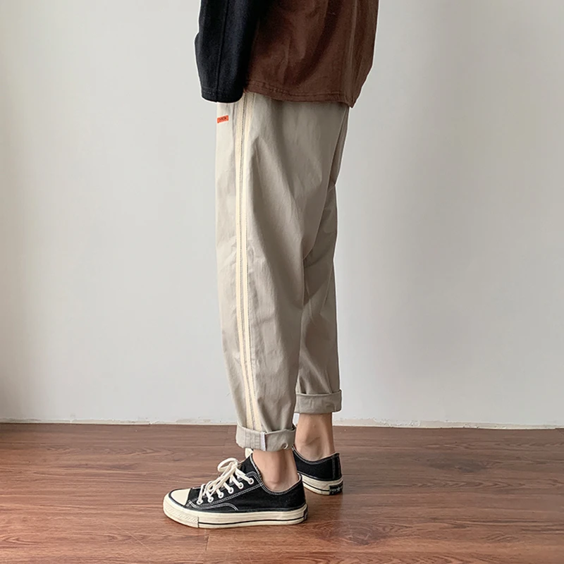 Мужские брюки VOMINT повседневные эластичные хлопковые штаны в стиле преппи для